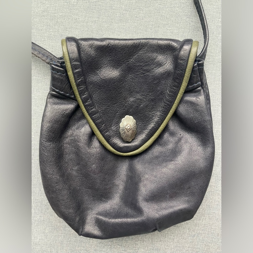 Vintage Dark Navy Leather Bag